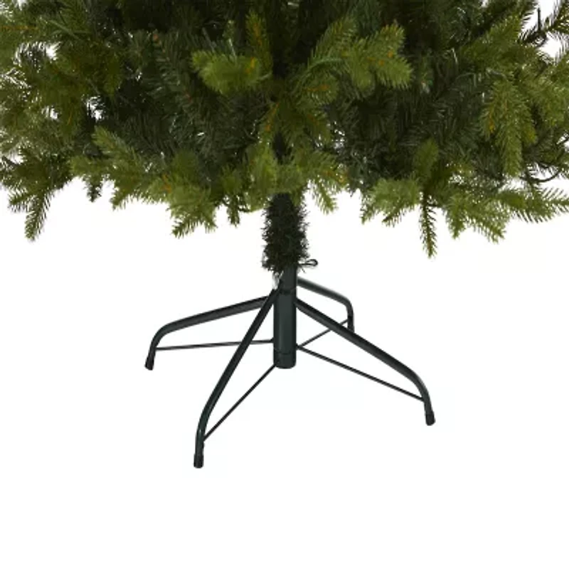 Nearly Natural Belgium Natural Look Faux 7 Foot Pre-Lit Fir Christmas Tree