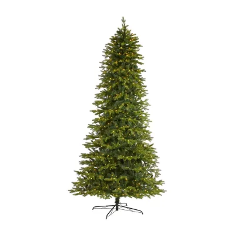 Nearly Natural Belgium Look Faux 10 Foot Pre-Lit Fir Christmas Tree
