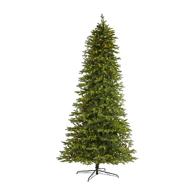 Nearly Natural Belgium Look Faux 10 Foot Pre-Lit Fir Christmas Tree