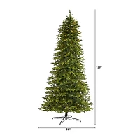 Nearly Natural Belgium Look Faux 10 Foot Pre-Lit Fir Christmas Tree