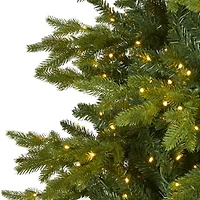 Nearly Natural Belgium Look Faux 10 Foot Pre-Lit Fir Christmas Tree