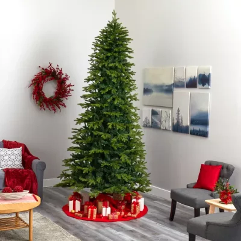 Nearly Natural Belgium Look Faux 10 Foot Pre-Lit Fir Christmas Tree