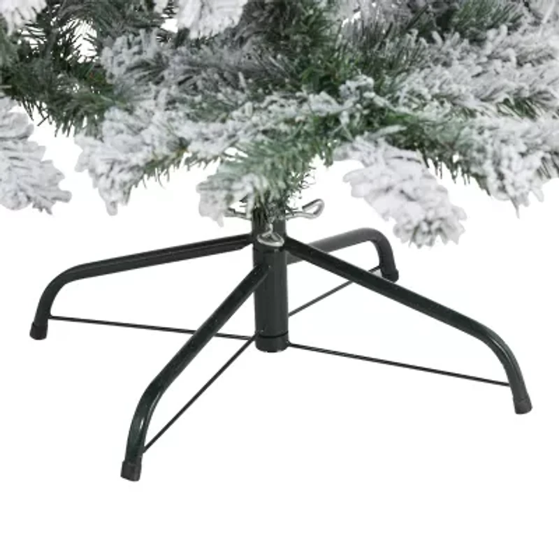 Nearly Natural Flocked Foot Spruce Christmas Tree