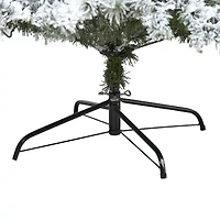 Nearly Natural Flocked Mountain Faux 8 Foot Pre-Lit Pine Christmas Tree