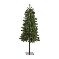 Nearly Natural Alpine 4 Foot Pre-Lit Christmas Tree
