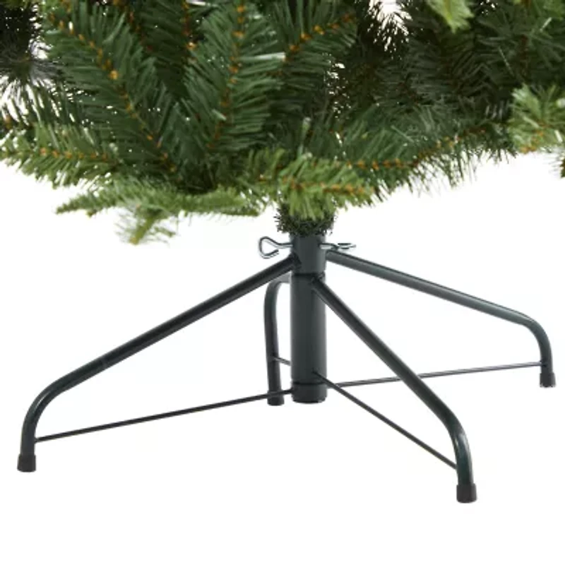 Nearly Natural Flat Back 6 Foot Pre-Lit Spruce Christmas Tree