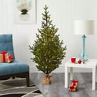 Nearly Natural Fraser 200 5 Foot Pre-Lit Fir Christmas Tree