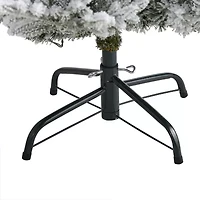 Nearly Natural Flocked Fraser Faux Foot Pre-Lit Fir Christmas Tree