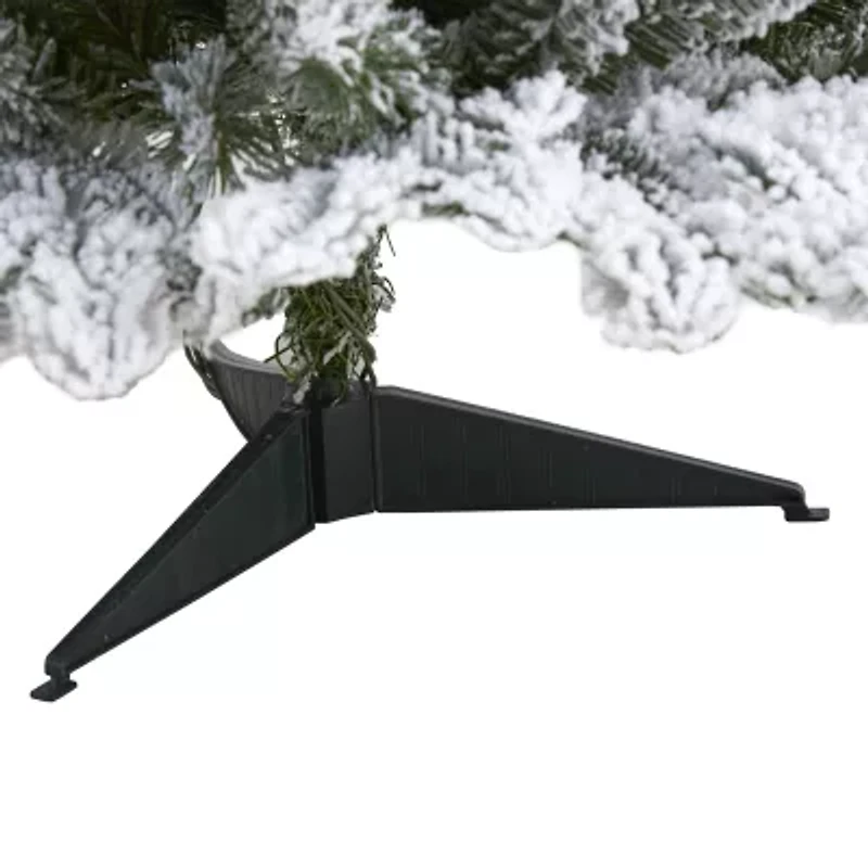 Nearly Natural Flocked 3 Foot Pre-Lit Fir Christmas Tree