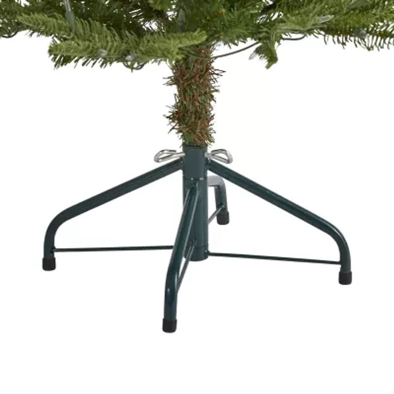 Nearly Natural Layered Foot Pre-Lit Spruce Christmas Tree