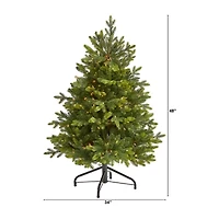 Nearly Natural Foot Pre-Lit Fir Christmas Tree