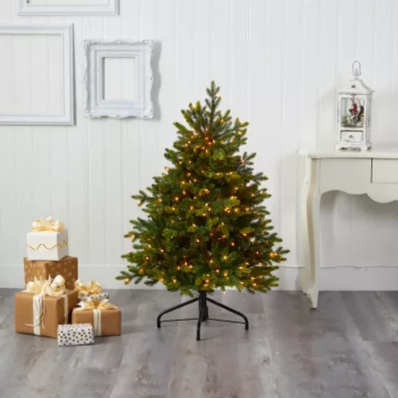 Nearly Natural Foot Pre-Lit Fir Christmas Tree