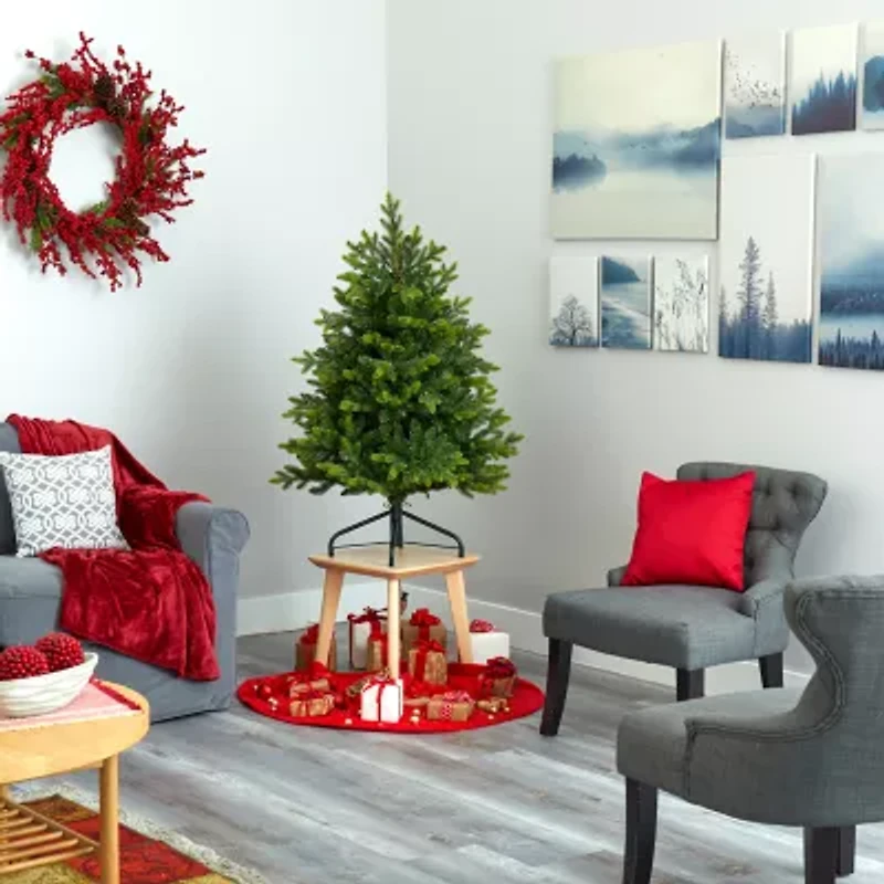 Nearly Natural Foot Pre-Lit Fir Christmas Tree