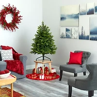 Nearly Natural Foot Pre-Lit Fir Christmas Tree