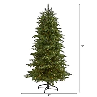 Nearly Natural South Carolina 6 Foot Pre-Lit Fir Christmas Tree