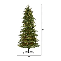 Nearly Natural South Carolina Faux 8 Foot Pre-Lit Fir Christmas Tree