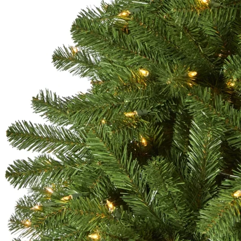 Nearly Natural 9 Foot Pre-Lit Fir Christmas Tree