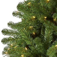 Nearly Natural 9 Foot Pre-Lit Fir Christmas Tree