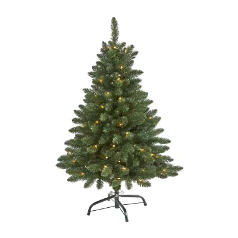 Nearly Natural Spruce Foot Pre-Lit Spruce Christmas Tree