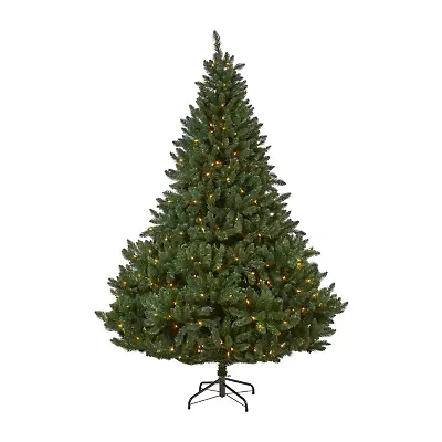 Nearly Natural 8 Foot Pre-Lit Spruce Christmas Tree