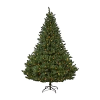 Nearly Natural 8 Foot Pre-Lit Spruce Christmas Tree