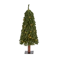 Nearly Natural Grand 3 Foot Pre-Lit Christmas Tree