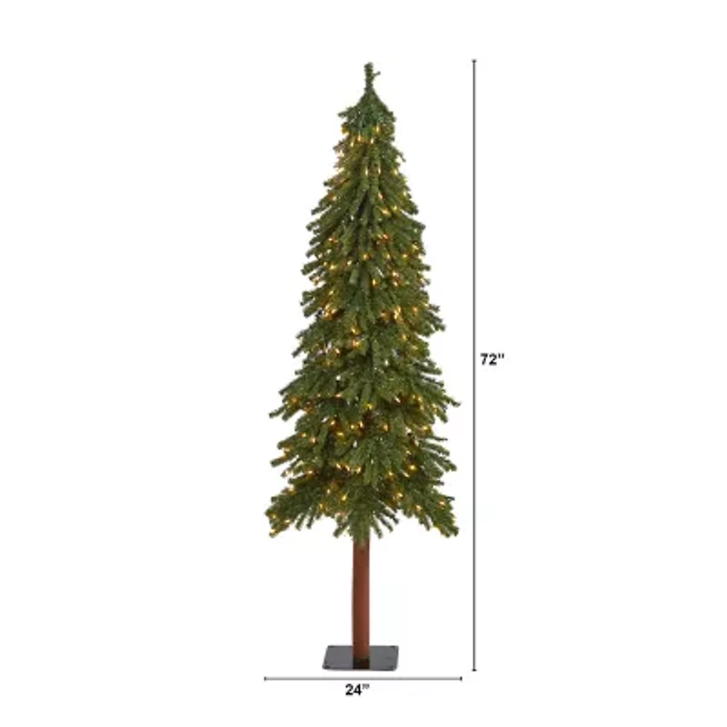 Nearly Natural Grandfaux 6 Foot Pre-Lit Christmas Tree