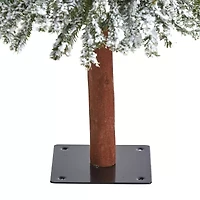 Nearly Natural Flocked Foot Pre-Lit Christmas Tree