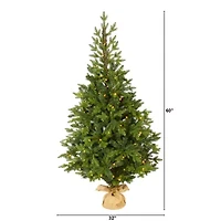 Nearly Natural Fraser 5 Foot Pre-Lit Fir Christmas Tree
