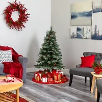 Nearly Natural Snowed Mountain Foot Pine Christmas Tree
