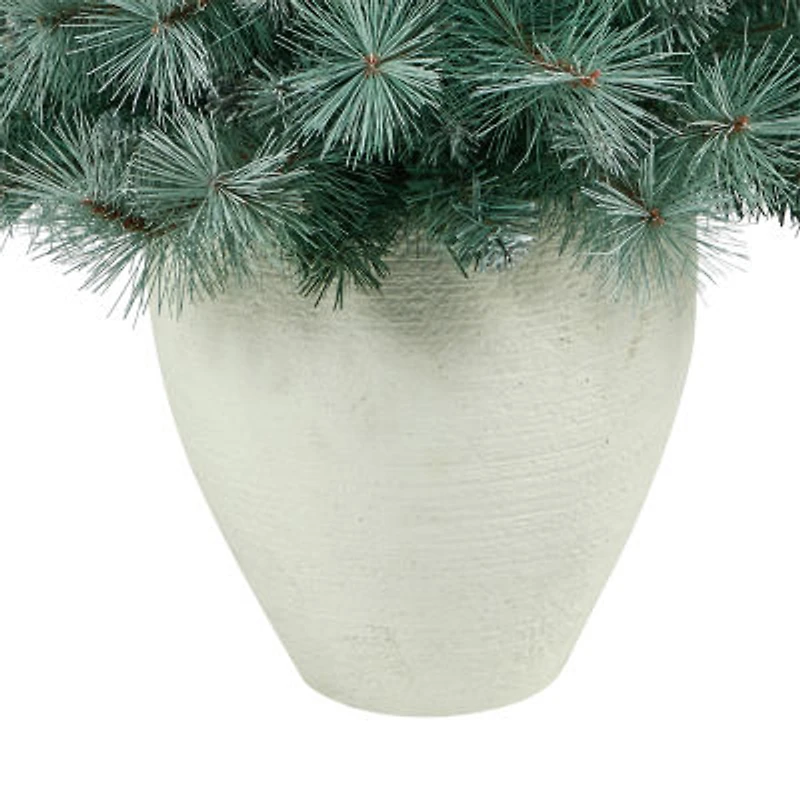 Nearly Natural Frosted Tip 4 Foot Pre-Lit Pine Christmas Tree