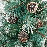 Nearly Natural Frosted Tip 4 Foot Pre-Lit Pine Christmas Tree
