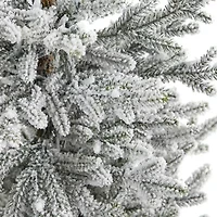 Nearly Natural Fraser In Red Planter 4 1/2 Foot Pre-Lit Fir Christmas Tree