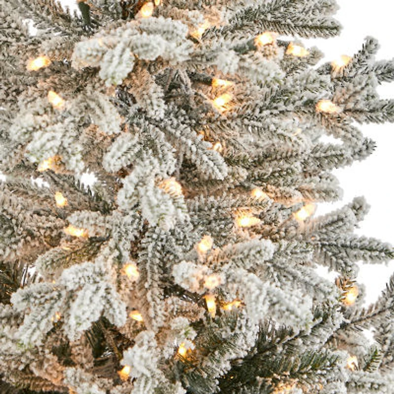 Nearly Natural Fraser In Wht Planter 4 1/2 Foot Pre-Lit Fir Christmas Tree