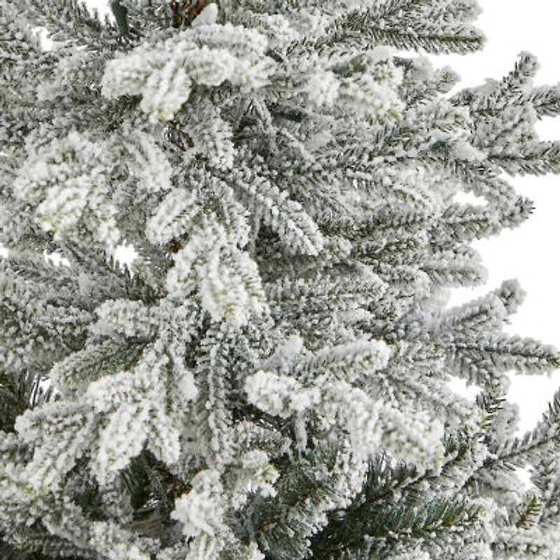 Nearly Natural Fraser In Wht Planter 4 1/2 Foot Pre-Lit Fir Christmas Tree
