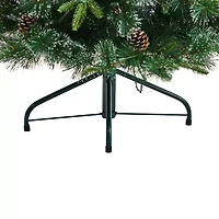 Nearly Natural Snowed Tipped Faux 5 Foot Pre-Lit Pine Christmas Tree