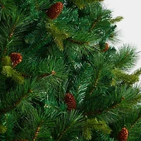 Nearly Natural Mixed Faux 8 Foot Pre-Lit Pine Christmas Tree