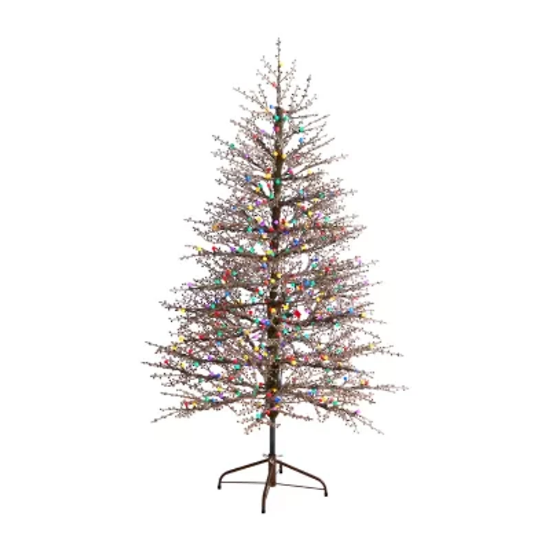 Nearly Natural Frosted Berry Twig Faux Foot Pre-Lit Christmas Tree