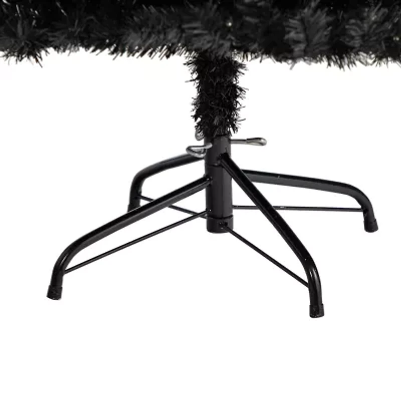 Nearly Natural Black Faux Foot Pre-Lit Christmas Tree
