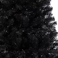 Nearly Natural Black Faux Foot Pre-Lit Christmas Tree