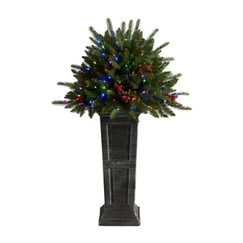 Nearly Natural Faux 4 Foot Pre-Lit Christmas Tree