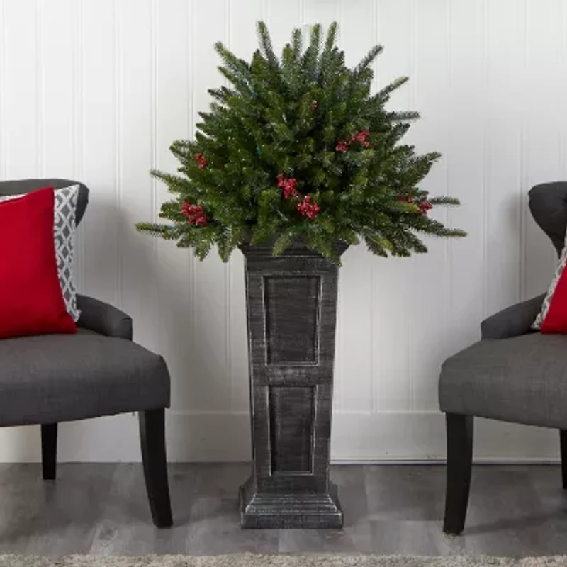 Nearly Natural Faux 4 Foot Pre-Lit Christmas Tree