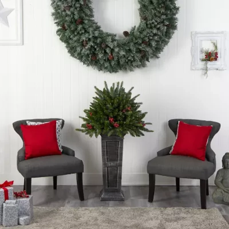 Nearly Natural Faux 4 Foot Pre-Lit Christmas Tree