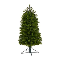 Nearly Natural Slim Faux 4 Foot Pre-Lit Spruce Christmas Tree