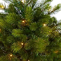 Nearly Natural Slim Faux Foot Pre-Lit Spruce Christmas Tree