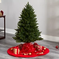 Nearly Natural Vermont Faux 4 Foot Pre-Lit Spruce Christmas Tree