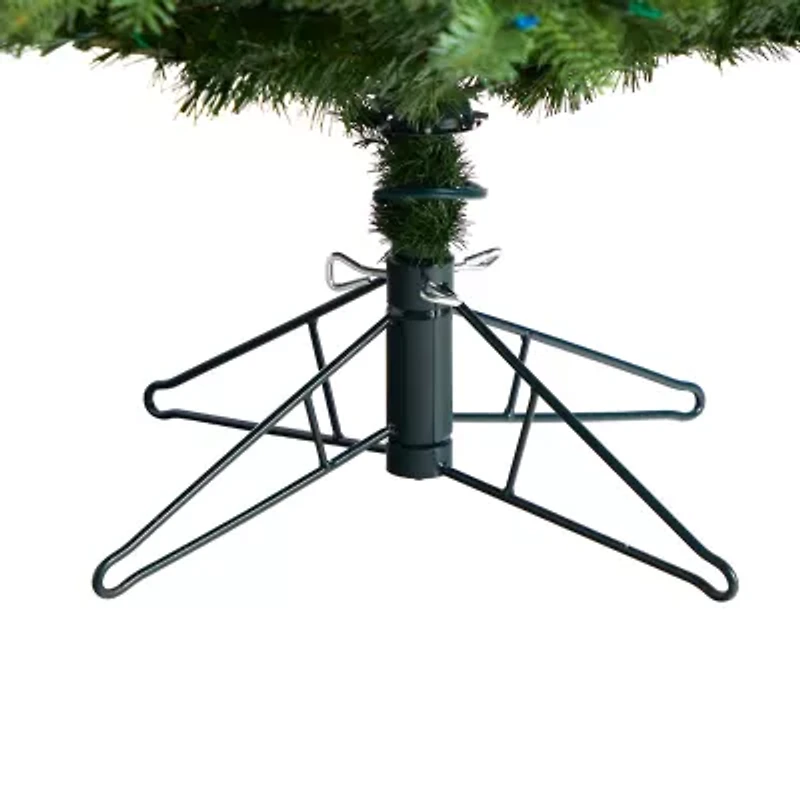 Nearly Natural Montana Mountain Faux 7 1/2 Foot Pre-Lit Fir Christmas Tree