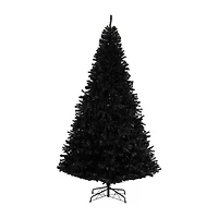 Nearly Natural Black Faux 10 Foot Pre-Lit Christmas Tree