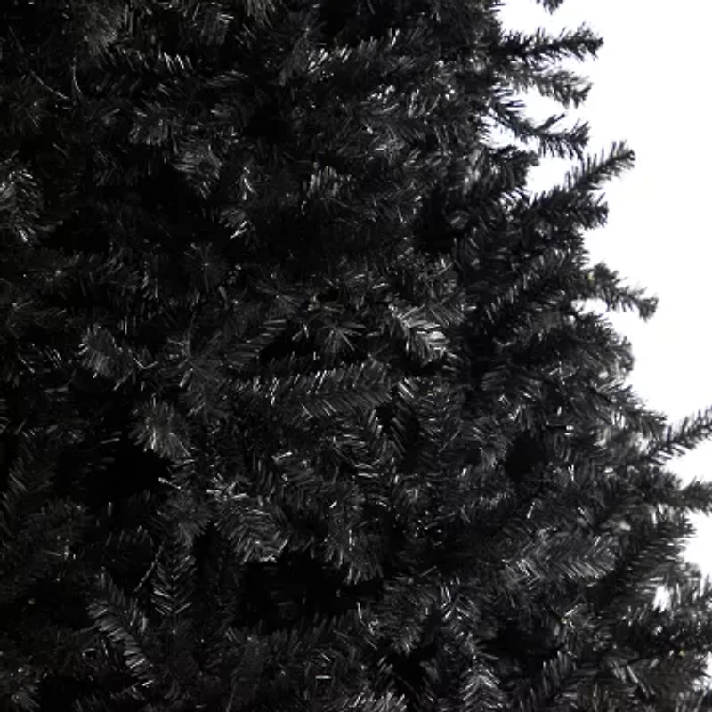 Nearly Natural Black Faux 10 Foot Pre-Lit Christmas Tree