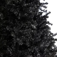 Nearly Natural Black Faux 10 Foot Pre-Lit Christmas Tree